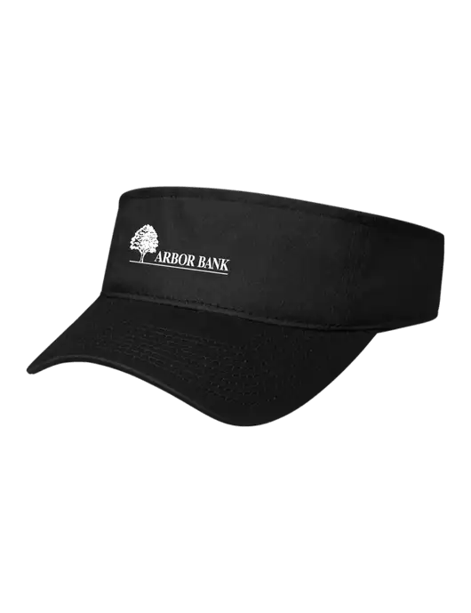 Black Cap Visor w/Arbor Bank Logo
