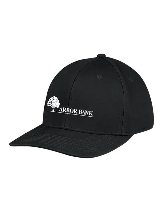 Premium Modern Structured Twill Black Snapback Cap w/Arbor Bank Logo