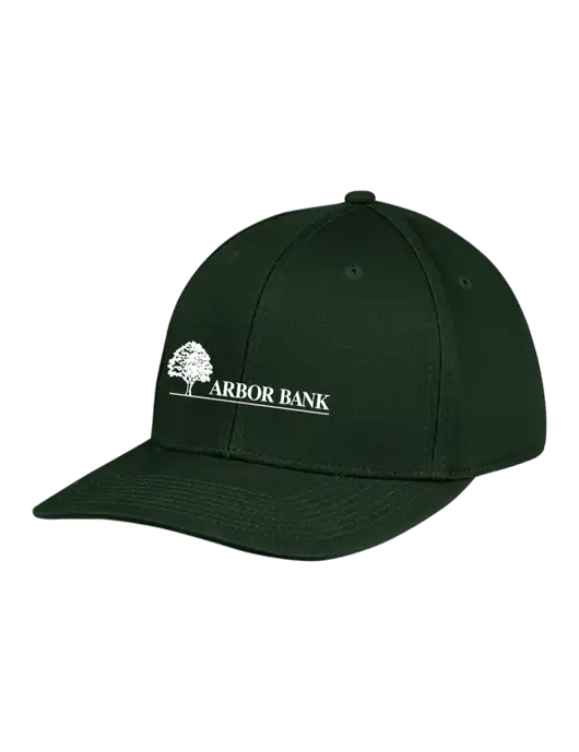 Premium Modern Structured Twill Dark Green Snapback Cap w/Arbor Bank Logo