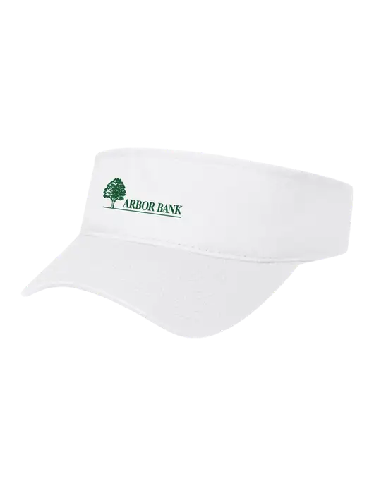 White Cap Visor w/Arbor Bank Logo