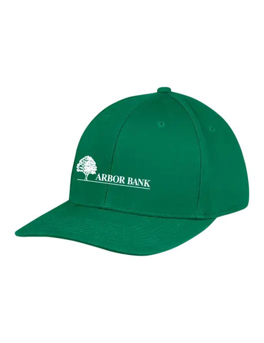 Premium Modern Structured Twill Kelly Green Snapback Cap w/Arbor Bank Logo
