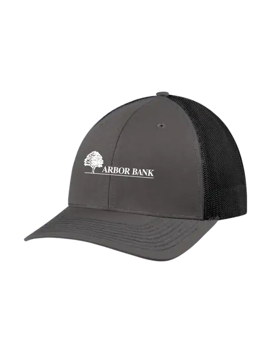 Richardson Adjustable Snapback Original 112 Trucker Cap Dark Grey w/Black Mesh w/Arbor Bank Logo
