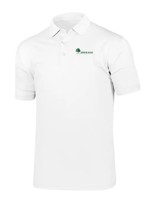 Callaway Vibrant Bright White Ventilated Polo w/Arbor Bank Logo