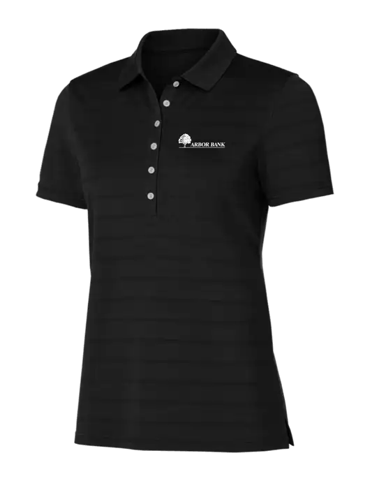 Callaway Womens Black Ventilated Polo w/Arbor Bank Logo