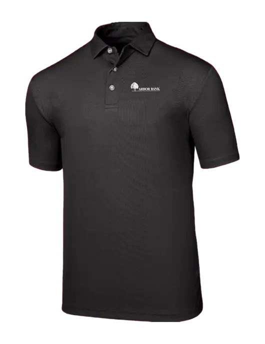 Callaway Birdseye Black Polo w/Arbor Bank Logo