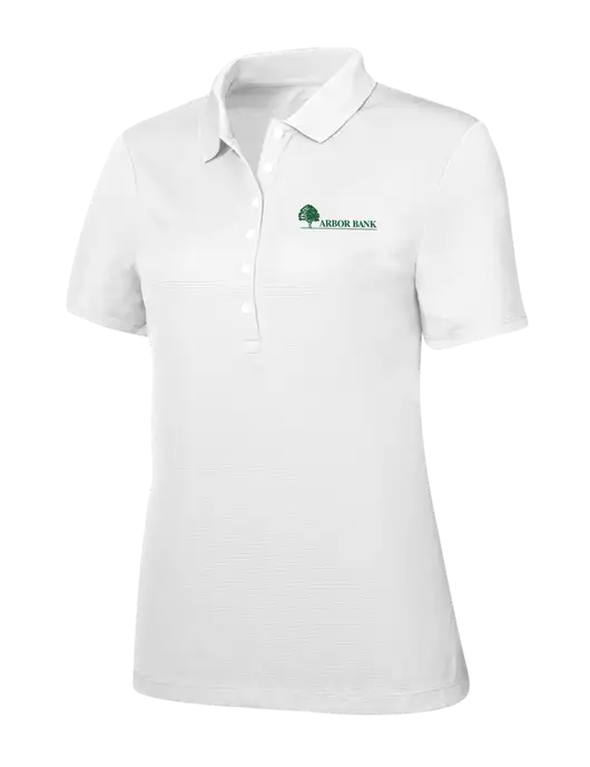 Callaway Womens Ottoman Bright White Polo w/Arbor Bank Logo