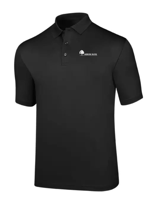 Callaway Opti-Dri Black Chev Polo w/Arbor Bank Logo