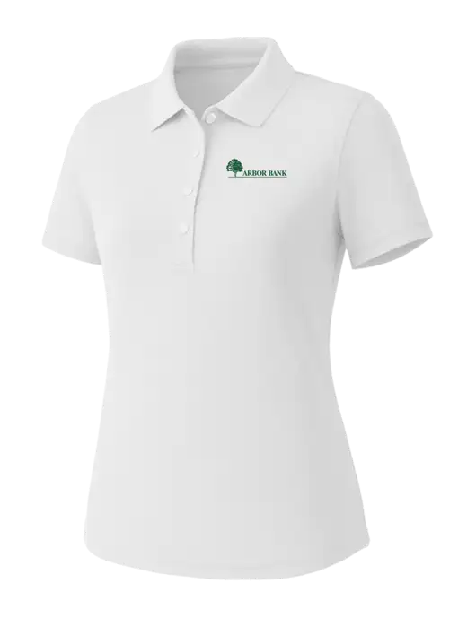 Callaway Womens Core Bright White Performance Polo w/Arbor Bank Logo