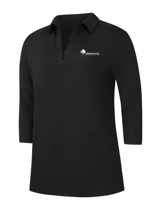 Womens Black Luxe Knit Tunic w/Arbor Bank Logo