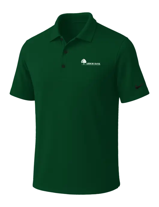 NIKE Dark Green Dri-Fit Micro Pique Polo w/Arbor Bank Logo