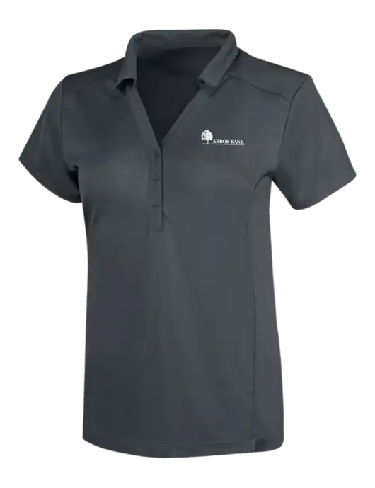 OGIO Dark Grey Womens Framework Polo w/Arbor Bank Logo