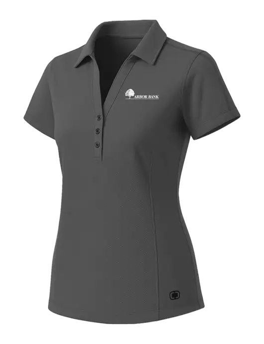 OGIO Womens Medium Grey ONYX Polo w/Arbor Bank Logo