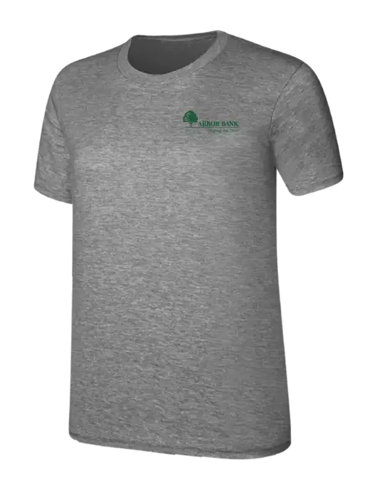 Womens Ring Spun Light Grey Heather 4.5 oz T-Shirt w/Arbor Bank Logo