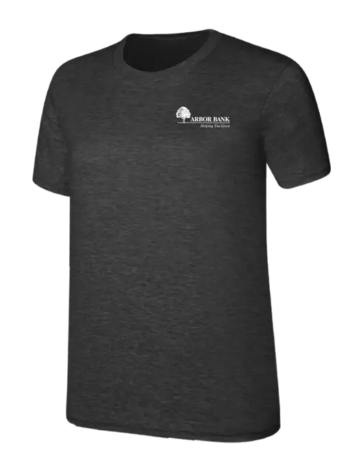 Womens Ring Spun Dark Heather Grey 4.5 oz T-Shirt w/Arbor Bank Logo