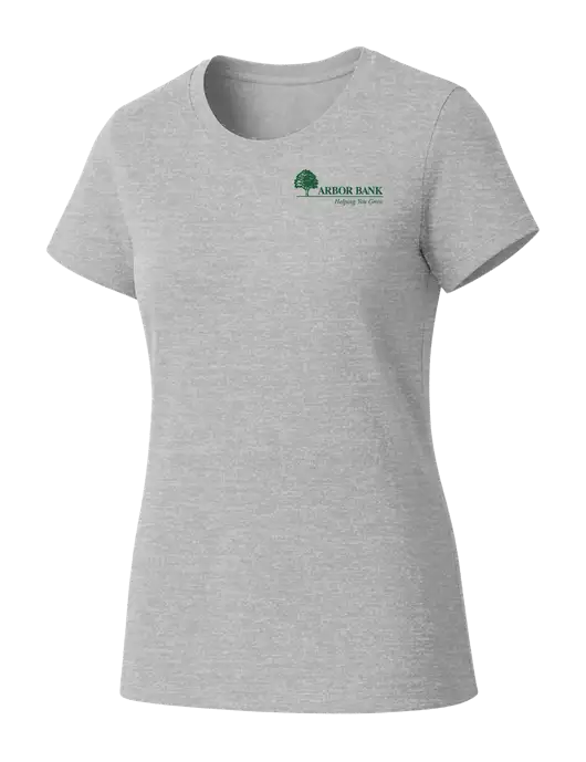 Womens Seriously Soft Light Heathered Grey T-Shirt w/Arbor Bank Logo