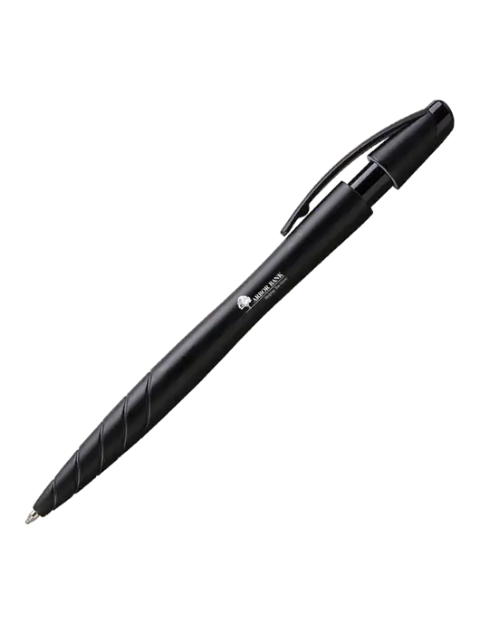 Awali Black Metallic Pen - Black Ink w/Arbor Bank Logo