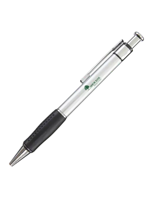 Malta Silver Pen - Black Ink w/Arbor Bank Logo