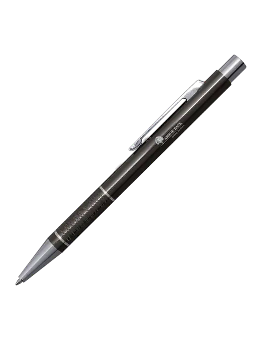 St George Gunmetal Pen - Blue Ink w/Arbor Bank Logo