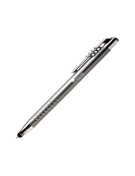 Schirhart Grey Stylus Pen - Blue Ink w/Arbor Bank Logo