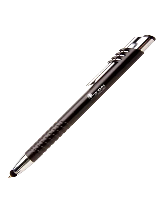 Schirhart Black Stylus Pen - Blue Ink w/Arbor Bank Logo