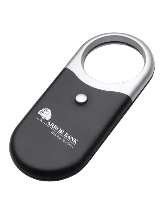 Compact Black Magnifier Light w/Arbor Bank Logo
