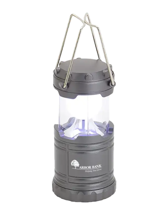 Gunmetal Mini Retro Lantern w/Arbor Bank Logo