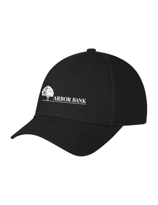 Black Structured Cap Hook & Loop w/Arbor Bank Logo