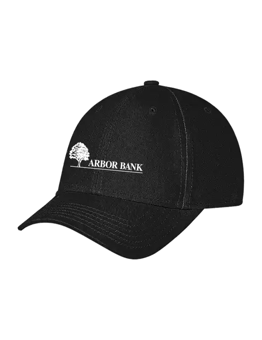 Black Structured Soft Snap Closure Hook & Loop Cap w/Arbor Bank Logo