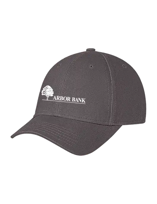 Medium Dark Grey Structured Soft Snap Closure Hook & Loop Cap w/Arbor Bank Logo