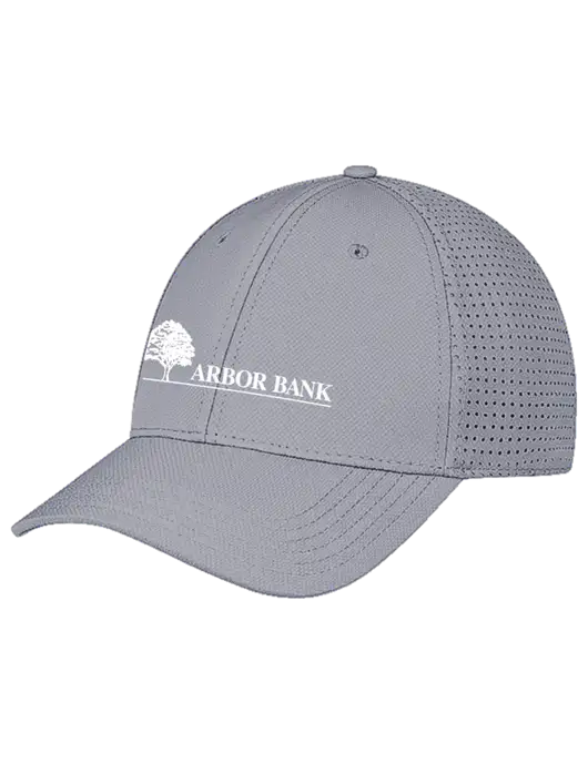 Grey Performance Stretchable Cap Hook & Loop w/Arbor Bank Logo