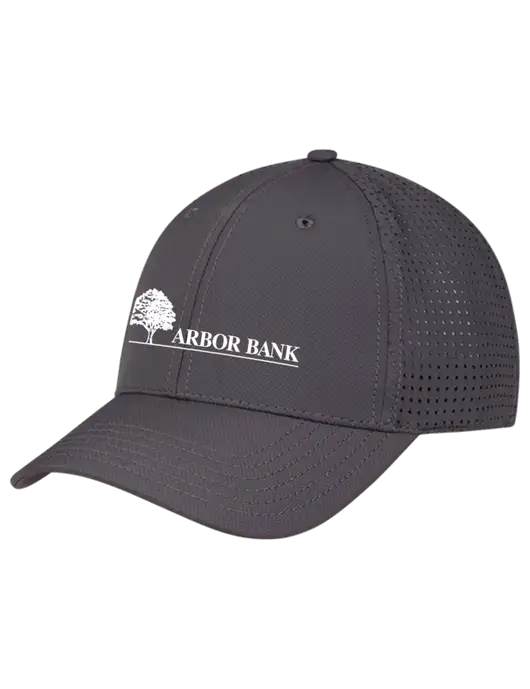 Charcoal Performance Stretchable Cap Hook & Loop w/Arbor Bank Logo