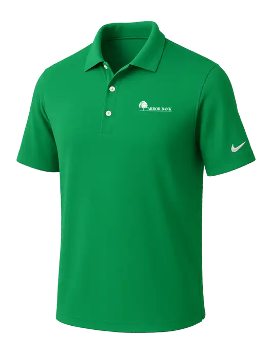 NIKE Kelly Green Dri-Fit Micro Pique Polo w/Arbor Bank Logo
