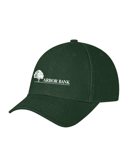 Dark Green Structured Soft Snap Closure Hook & Loop Cap w/Arbor Bank Logo