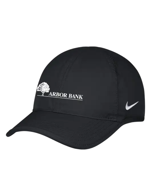 Nike Black Featherlight Cap w/Arbor Bank Logo