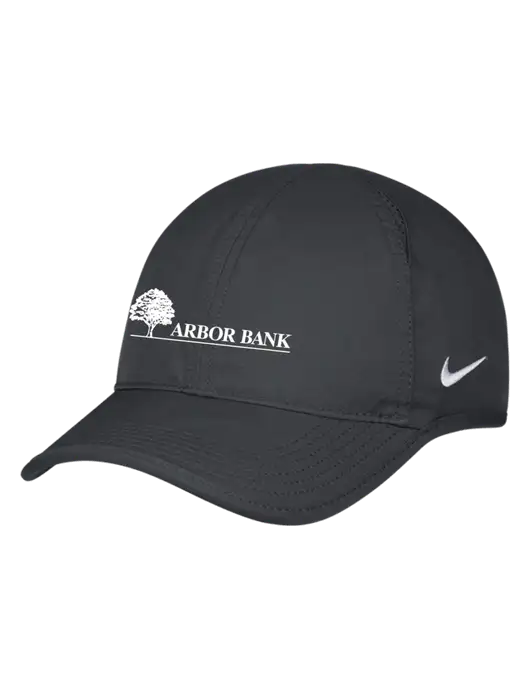 Nike Charcoal Featherlight Cap w/Arbor Bank Logo
