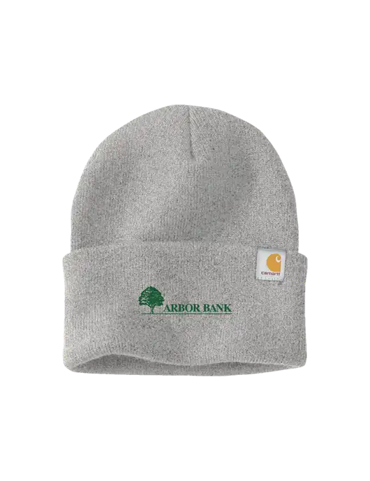 Carhartt Light Grey Heather Watch Cap 2.0 w/Arbor Bank Logo