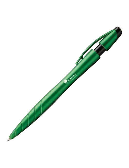 Awali Green Metallic Pen - Black Ink w/Arbor Bank Logo