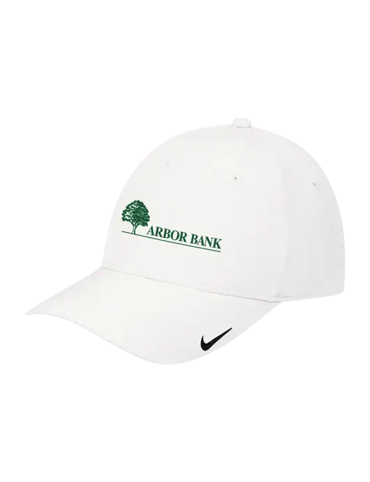 Nike White Dri-FIT Legacy Cap w/Arbor Bank Logo