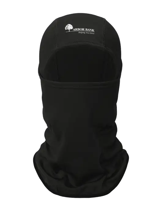 Black CornerStone Smooth Fleece Face Mask w/Arbor Bank Logo