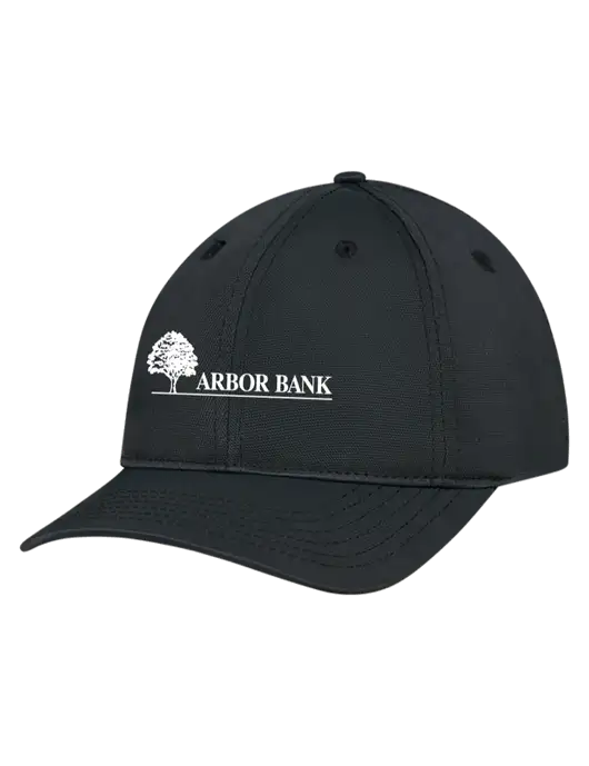 Black Nylon Twill Performance Cap w/Arbor Bank Logo