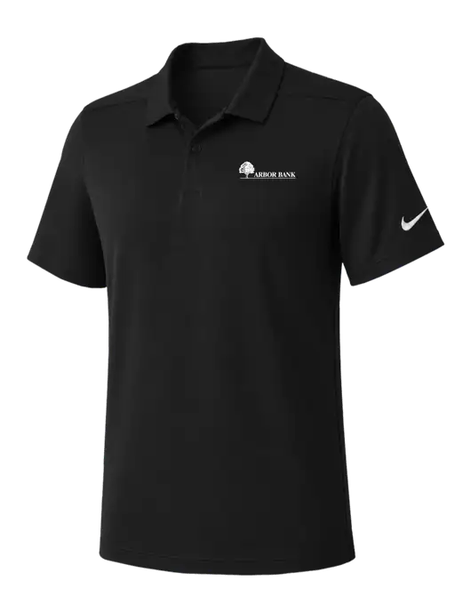 Nike Black Dry Essential Solid Polo w/Arbor Bank Logo