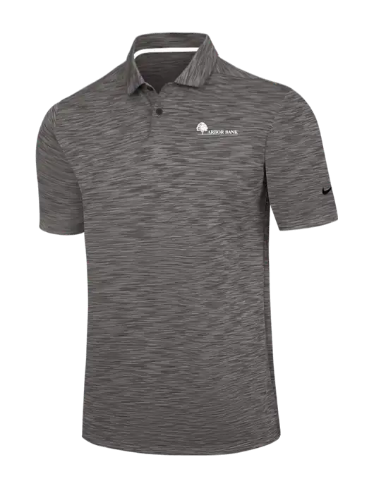 Nike Dark Grey Dri-FIT Vapor Space Dyed Polo w/Arbor Bank Logo