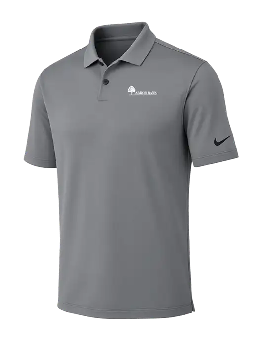 Nike Medium Grey Dri-FIT Vapor Polo w/Arbor Bank Logo