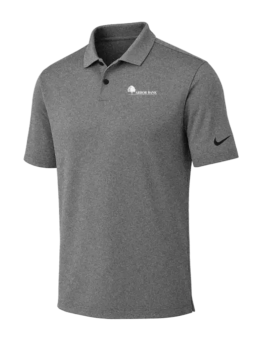 Nike Dark Grey Heather Dri-FIT Vapor Polo w/Arbor Bank Logo