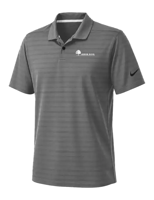 Nike Dark Medium Grey Dri-FIT Vapor Jacquard Polo w/Arbor Bank Logo
