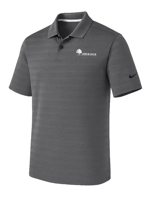 Nike Dark Medium Grey Dri-FIT Vapor Jacquard Polo w/Arbor Bank Logo