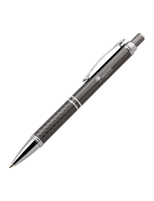 Dark Grey Stellar Scribe Pen - Black Ink w/Arbor Bank Logo