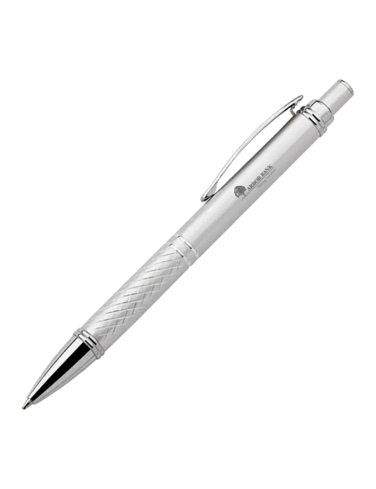 Silver Stellar Scribe Pen - Black Ink w/Arbor Bank Logo