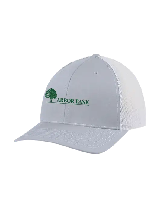 Richardson Adjustable Snapback Original 112 Trucker Cap Light Heather Grey w/White Mesh w/Arbor Bank Logo