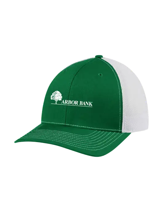 Richardson Adjustable Snapback Original 112 Trucker Cap Kelly w/White Mesh w/Arbor Bank Logo